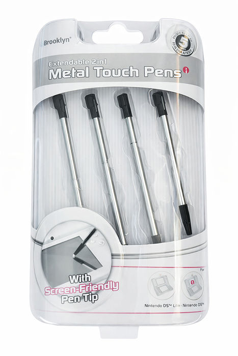Extendable 2 in 1 Metal Touch Pens NDS e Lite da Brooklyn | Novo