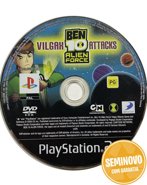 Ben 10 Alien Force: Vilgax Attacks - so cd | PS2 | Usado