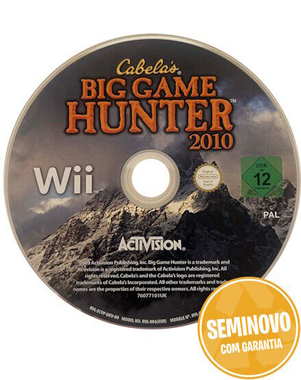 Cabelas Big Game Hunter 2010 (só cd) | Wii | Usado