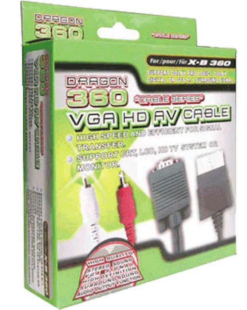 Cable VGA + AV XBOX 360 Dragon | Novo