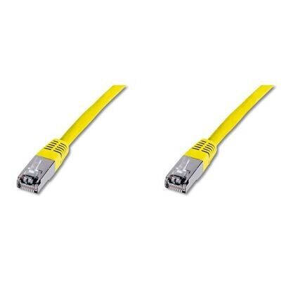 Cabo de rede Digitus 0.25m SF-UTP CAT5e 0,25 m Amarelo | Novo