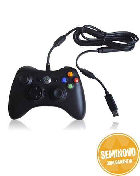 OFFICIAL WIRED CONTROLLER (BLACK) | XBOX 360 | USADO
