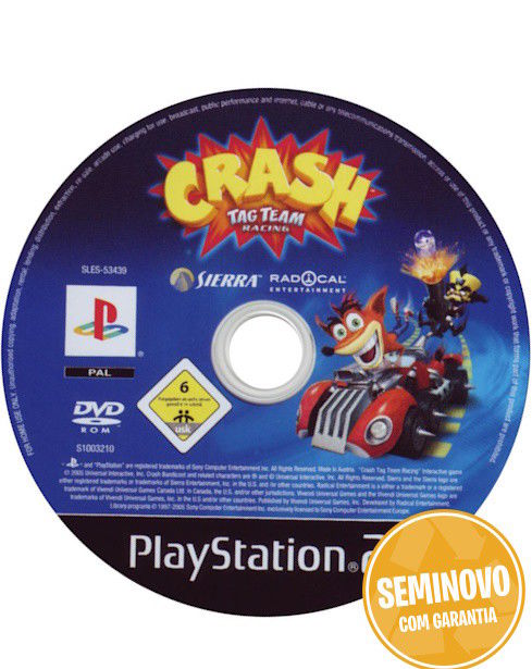 Crash Tag Team Racing - so cd | PS2 | Usado