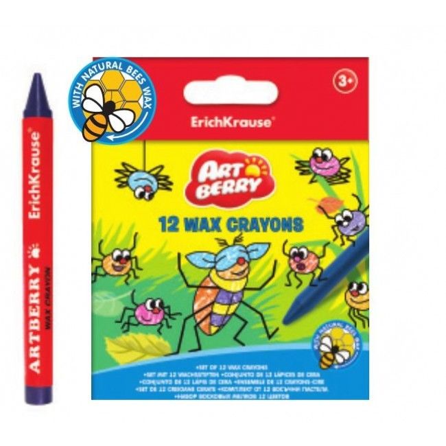 Lápis de Cera ErichKrause - Pack 12 cores