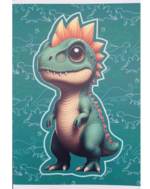 Caderno A5 Dinossauro 60pag 70g Quadriculado | Novo