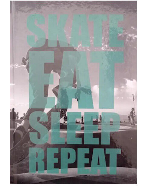 Caderno A5 Skate Eat Sleep Repeat 80pag 60g Quadriculado | Novo