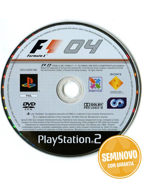 Formula one 2004 - Só cd | PS2 | USADO