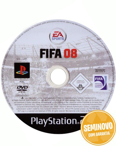 Fifa 08 - so cd | PS2 | Usado