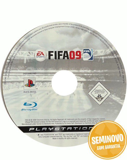 Fifa 09 - só CD | PS3 | Usado