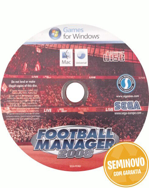 Football Manager 2008 - SO CD | PC | Usado