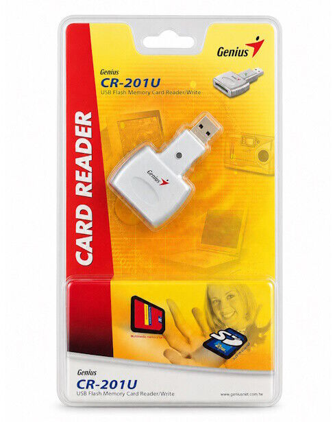 Genius CR-201U – Leitor de Cartões USB | Novo