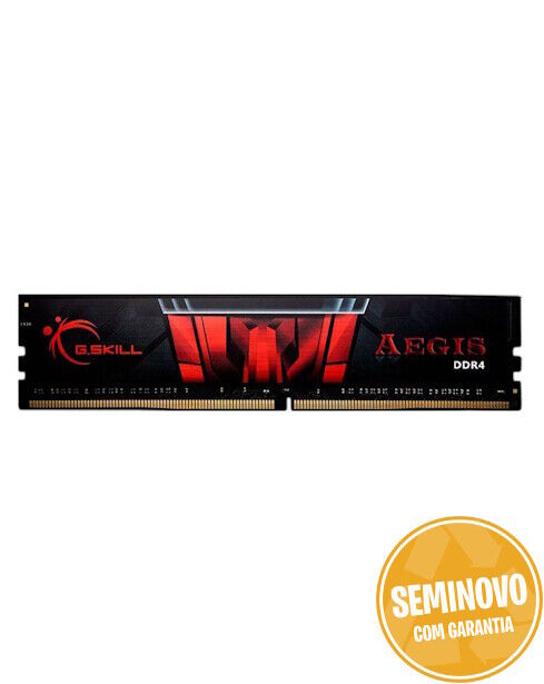Memória RAM UDIMM G.SKILL Aegis 8GB (1x8GB) DDR4-2133MHz CL15 (15-15-35) 1.20V Preta | Usado
