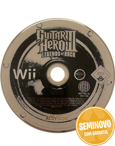 Guitar Hero III Legends of Rock - só CD | Wii | Usado