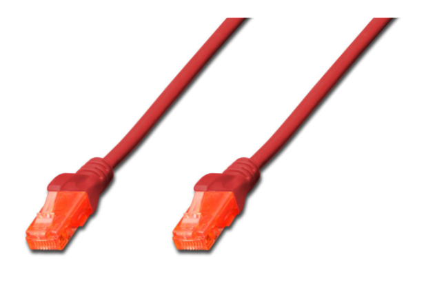  Cabo de Rede DIGITUS (RJ45 - 50 cm - Vermelho) | Novo