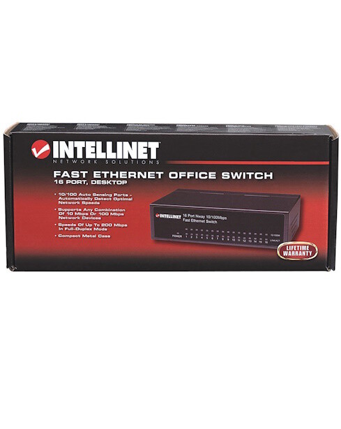 INTELLINET - Fast Ethernet Office Switch 16 Port, Desktop | Novo 0