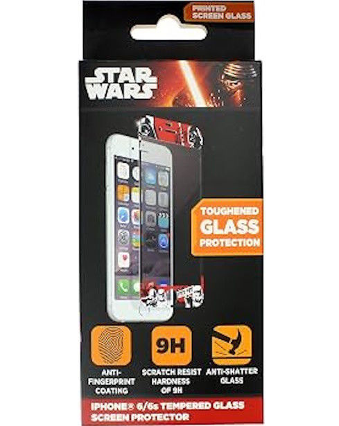 Capa Iphone 6/6s Tempered Glass Screen Protector Star Wars | Novo
