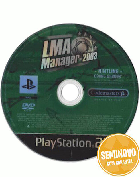 LMA Manager 2003 - so cd | PS2 | Usado