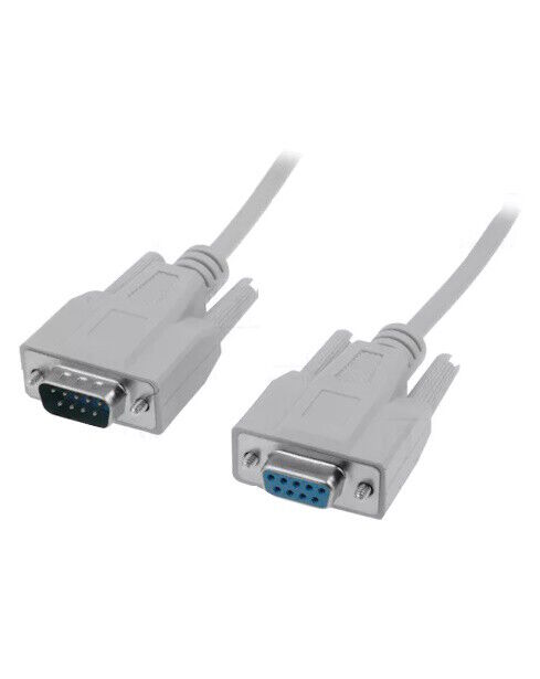 DB9 FEMALE RS232 SERIAL CABLE 1M MACHO FEMEA | CABO SERIAL | NOVO