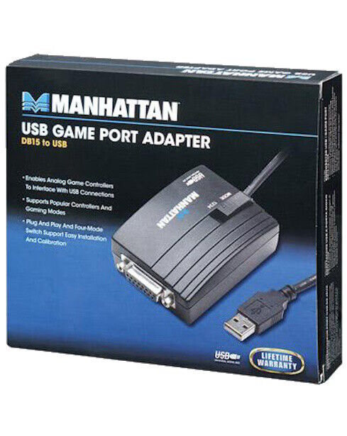 MANHATTAN USB TO GAME PORT ADAPTER (DB15 TO USB) | ADAPTADOR USB | USADO