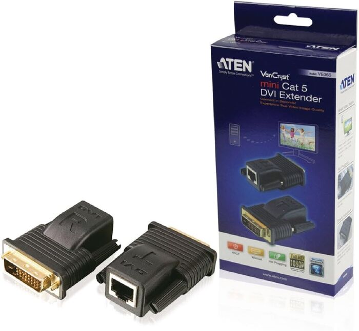 Mini Cat 5 DVI Extender CAT5 Aten | Novo
