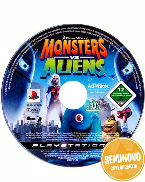 Monsters VS Aliens - só CD | PS3 | Usado