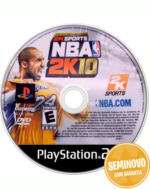 NBA 2K10 - Só CD | PS2 | Usado