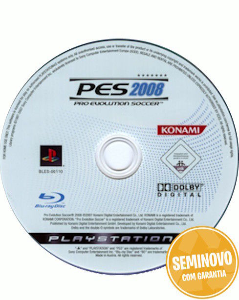 PES 2008 | PS3 | Usado