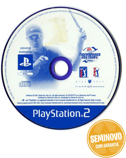 Tiger Woods Pga Tour 2001 - Só CD | PS2 | USADO