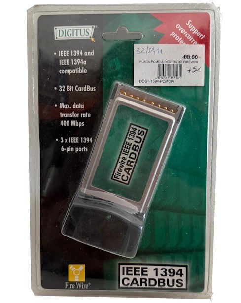 Placa PCMCIA Digitus 3X Firewiri | Novo