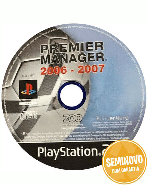Premier Manager 2006-2007 - Só CD | PS2 | Usado