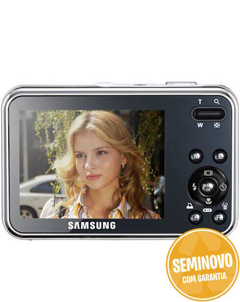 Samsung Câmera digital i8 8,2 MP com zoom óptico de 3 x (branca) | Novo