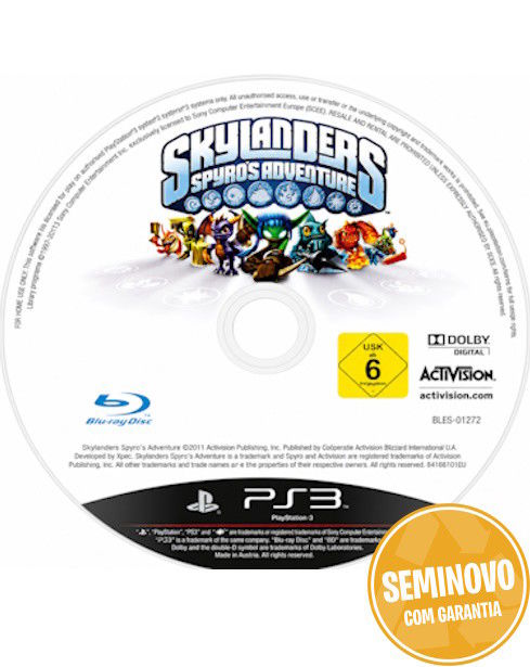 Skylanders Spyros Adventures (Jogo Apenas) - so cd | PS3 | Usado