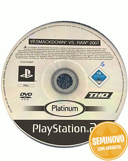 Smack Down vs raw 2007 - Só CD | PS2 | Usado