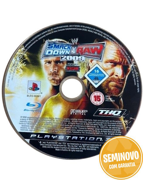 WWE Smackdown VS Raw 2009 - so cd | PS3 | Usado