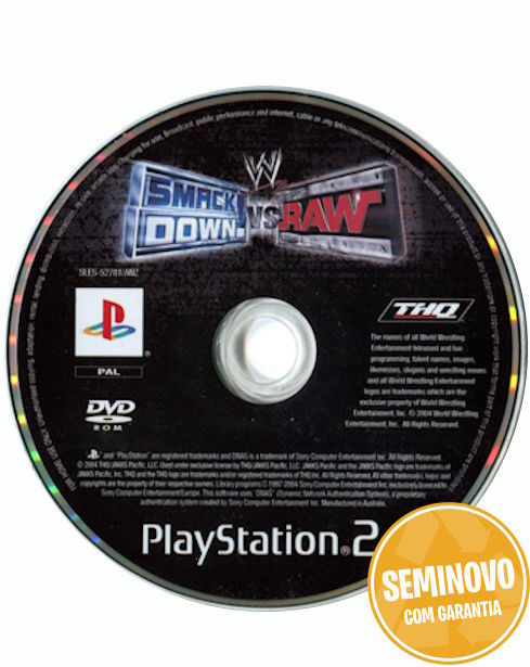 SmackDown Vs Raw - Só CD | PS2 | Usado