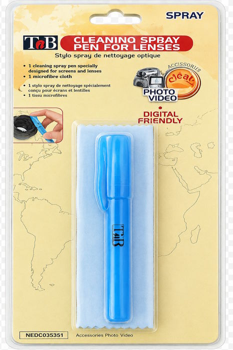 Caneta de Limpeza com Spray T&B para Lentes  | NOVO