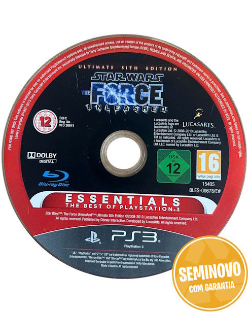 Star Wars: The Force Unleashed - so cd | PS3 | Usado