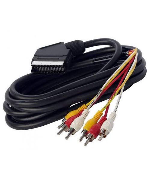 SCART TO 6 RCA AUDIO/VIDEO ADAPTER | CABO ADAPTADOR | USADO