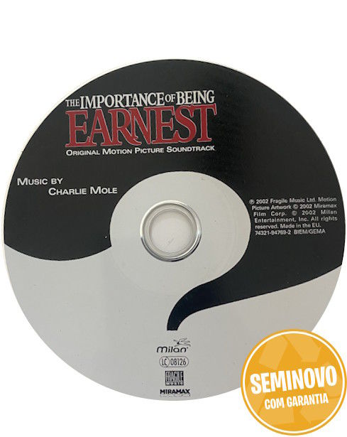 Soundtrack de The Importance of Being Earnest | SO CD | DVD | Usado