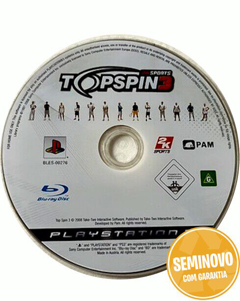 Top Spin 3-SO CD | PS3 | USADO