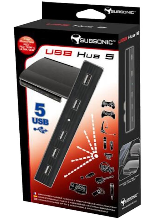 SUBSONIC 5-PORT USB HUB |  PS3