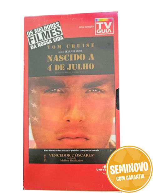 VHS Os Melhores Filmes Da Nossa Vida - Nascido a 4 De Julho | VHS | Usado