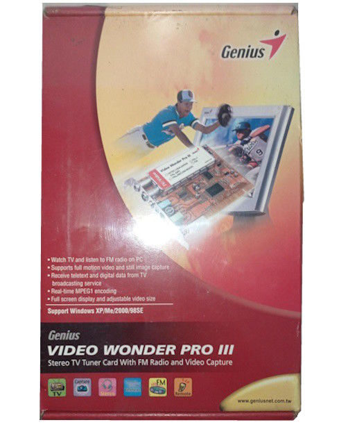 GENIUS VIDEO WONDER PRO III PCI TV TUNER | PLACA DE CAPTURA TV | NOVO