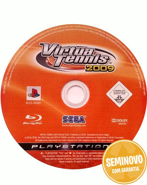 VIRTUA TENNIS 2009 SO CD| PS3 | Usado