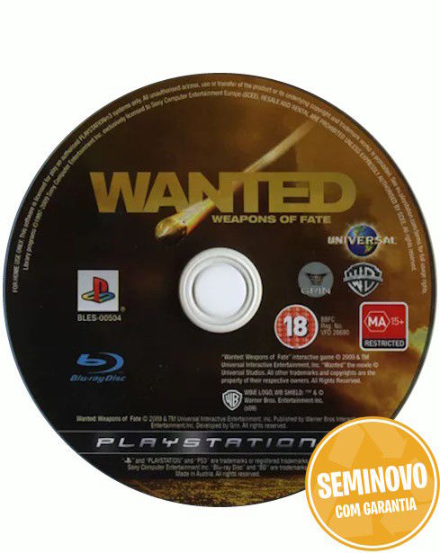 WANTED: WEAPONS OF FATE - SO CD | PS3 | Usado