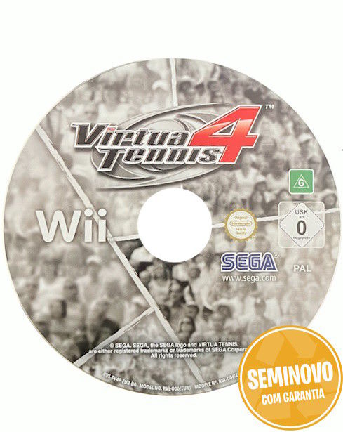 Virtua Tennis 4 - só CD | Wii | Usado