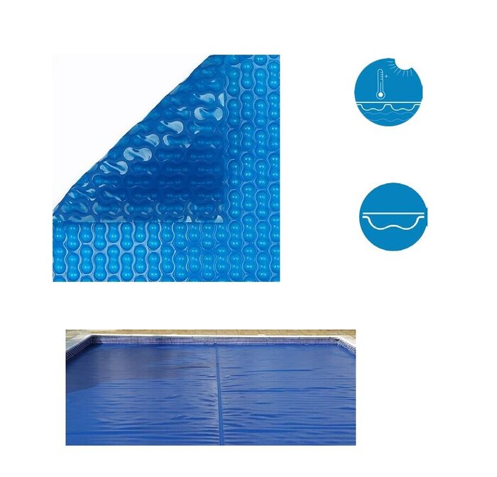 Cobertura solar azul-escura, bolha dupla - 500 μm