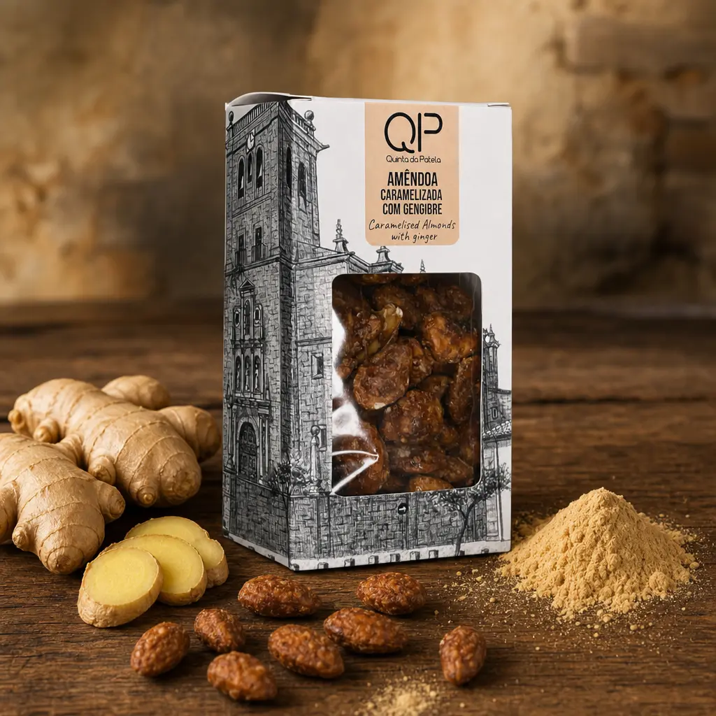 Amêndoa caramelizada com Gengibre 100g