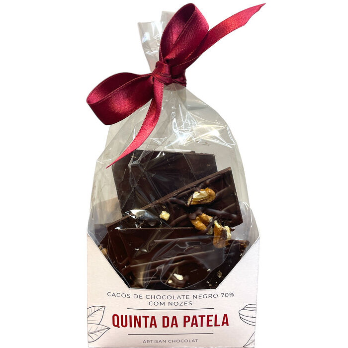 Cacos de Chocolate Negro 70% com  Nozes 100g