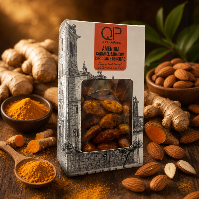Amêndoa Caramelizada com Cúrcuma e Gengibre